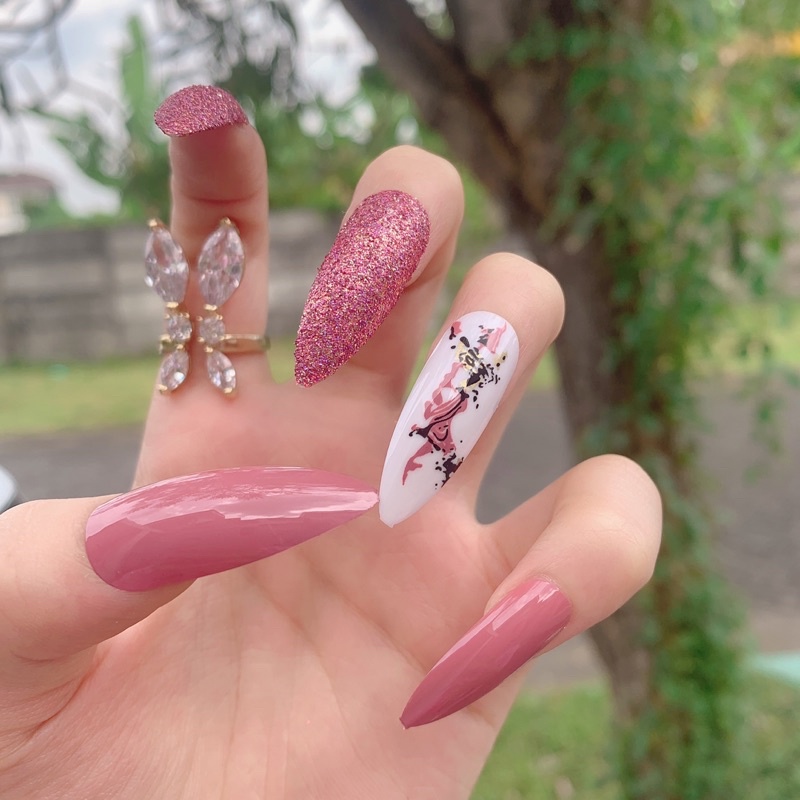 Kuku Palsu 【A148，lem sticker】Nikah kuku Wedding False Nailart Pengantin Tangan