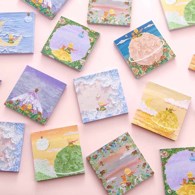 80 Lembar Sticky Note Bentuk Kotak Motif Kartun