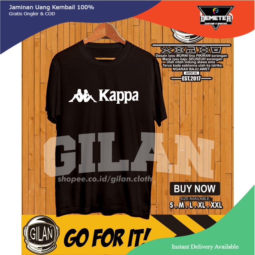 KAOS BAJU KAPPA APPAREL OLAHRAGA LOGO - DEMETER CLOTH