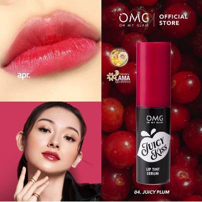 ^ KYRA ^ OMG Liptint Serum Juicy Kiss Lip Tint With Sweet Almond Oil Olive Serum vitamin C And E