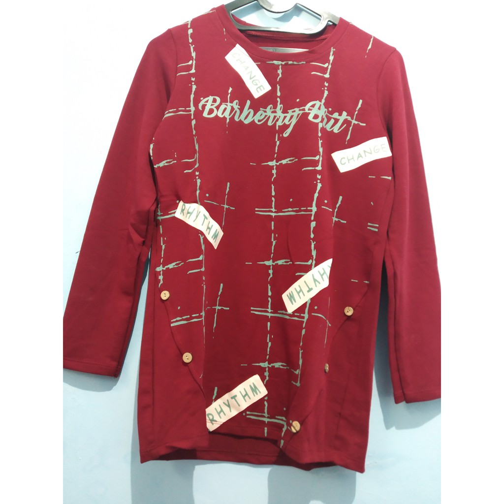 Kaos wanita lengan panjang miody - warna MERAH