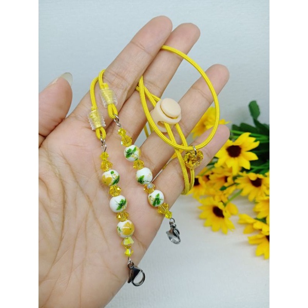 2in1 strap masker batu keramik kombinasi Swarovski Original