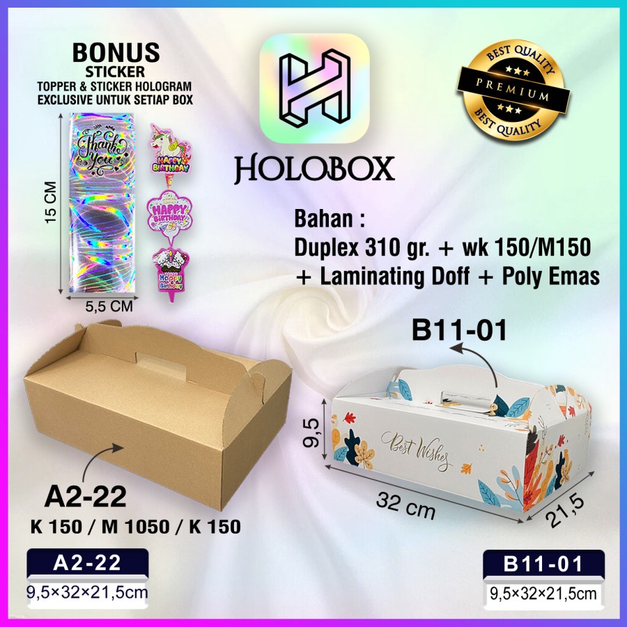 

Gable Box / Kotak Kado / Box Packaging/ Dus Kue / Uk.32x21.5x9.5 cm/A2-22