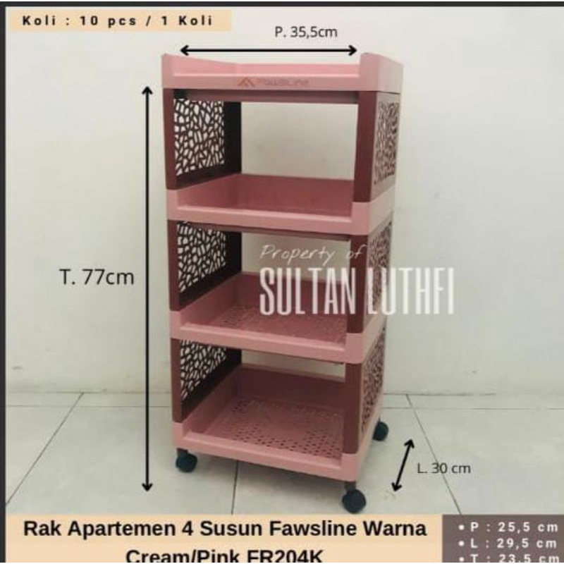 rak plastik 4 susun
