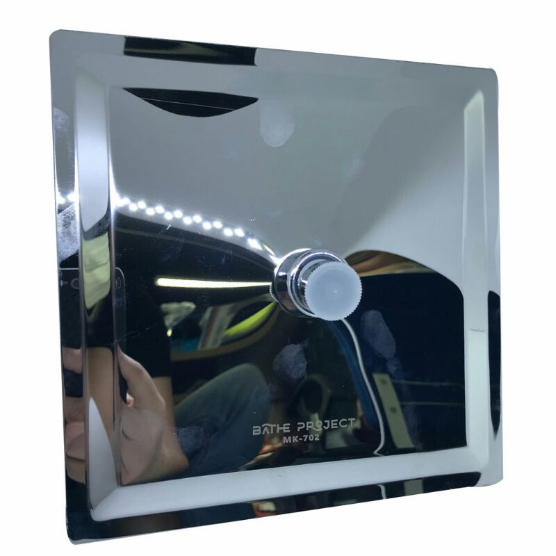 Bathe Project Kepala Shower mandi Bentuk Kotak 8 Inch mk-701 - Silver