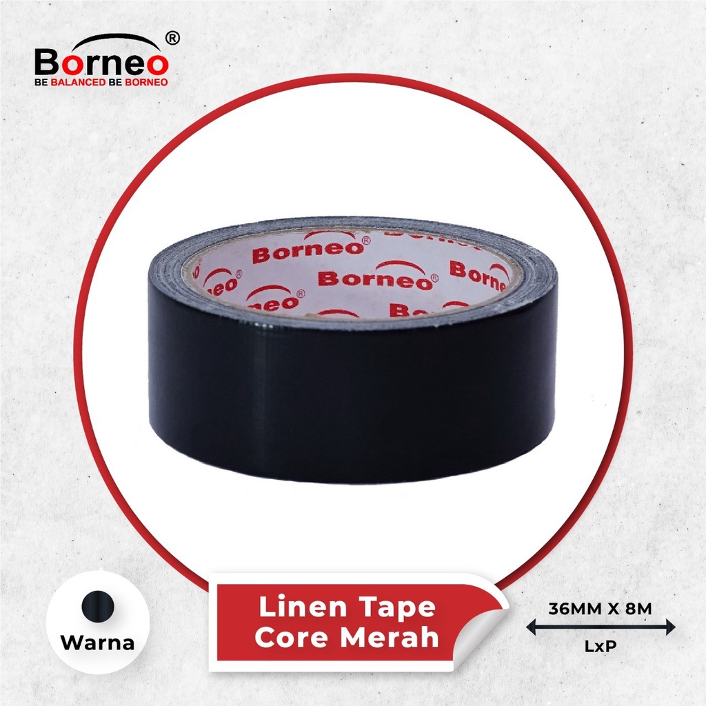 

6 ROLL - Borneo Linen Tape / Cloth Tape CM (36mm x 8m)