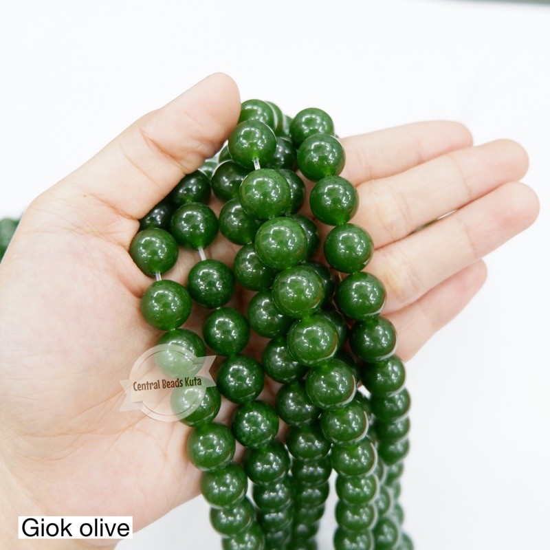 (per string) batu agate polos 12mm