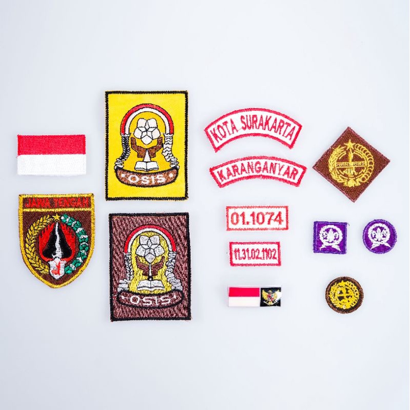 Atribut Bordir Pramuka SD, SMP, SMA
