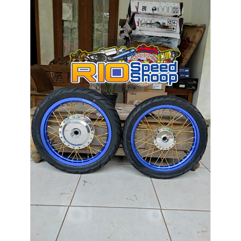 VELG JARI JARI RING 14 BEAT-VARIO-SCOOPY-GENIO-SPACY PAKETAN FULL SET PLUS BAN