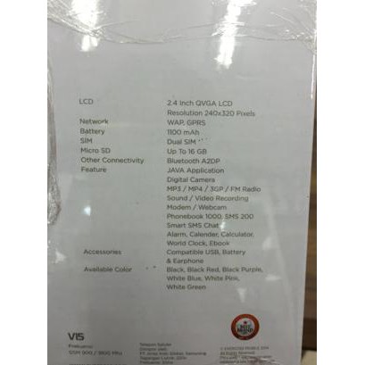 Hot Sale Handphone / Hp Evercoss V15 Gsm-Gsm / Candybar
