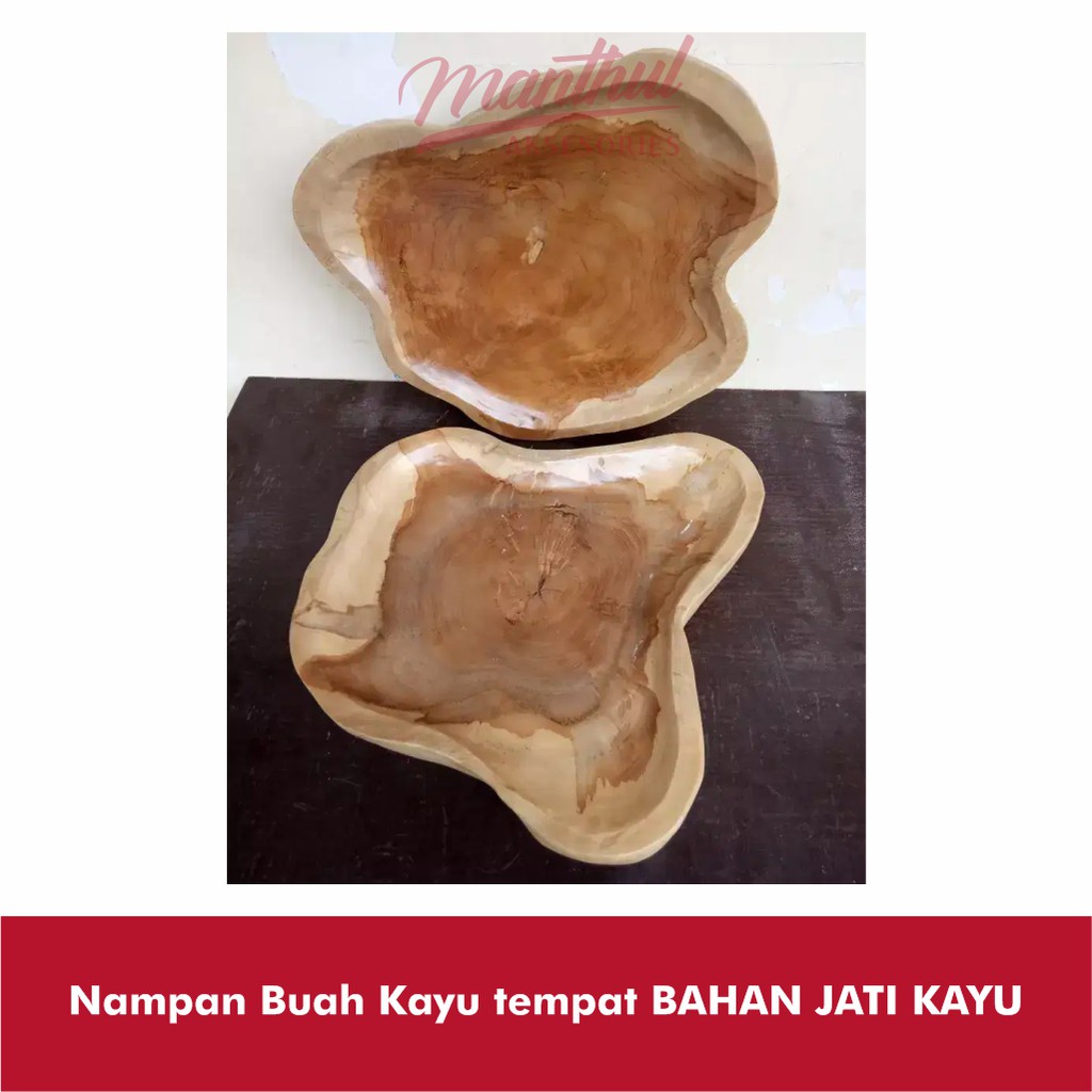 Nampan Buah Kayu tempat BAHAN JATI KAYU