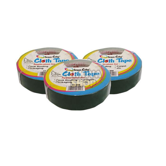 

Cloth Tape / Lakban Kain Olean City 1" (24MM X 10 M) Hijau Tua