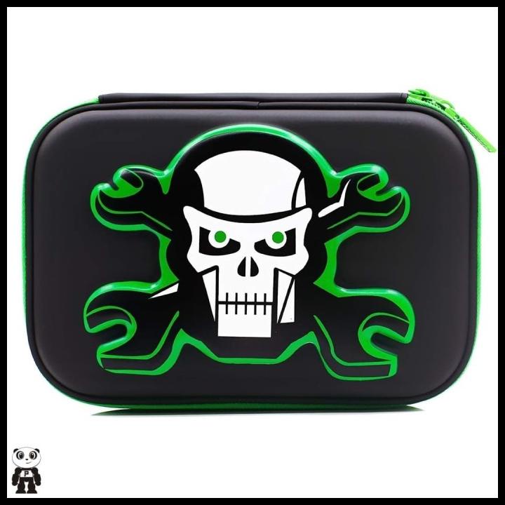 

Kotak Pensil Smiggle Hardtop Skull Green