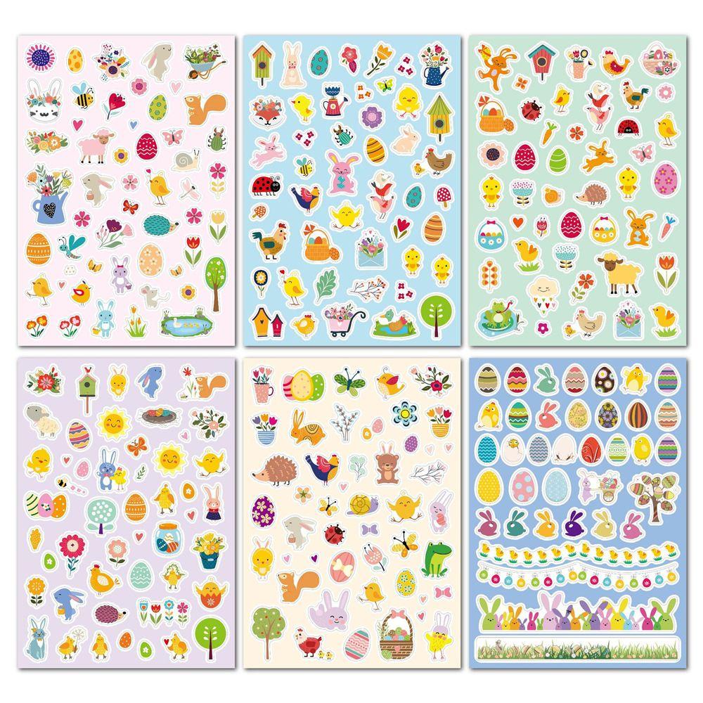 R-flower 6pcs Stiker Paskah Dekorasi Rumah Kamar Anak Kids Gift DIY Stiker Hias