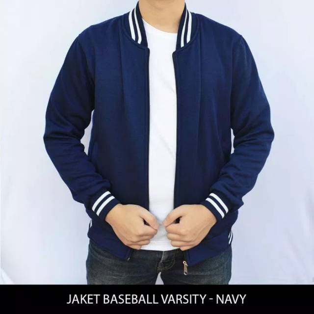 JAKET BASEBALL VARSITY NAVY POLOS