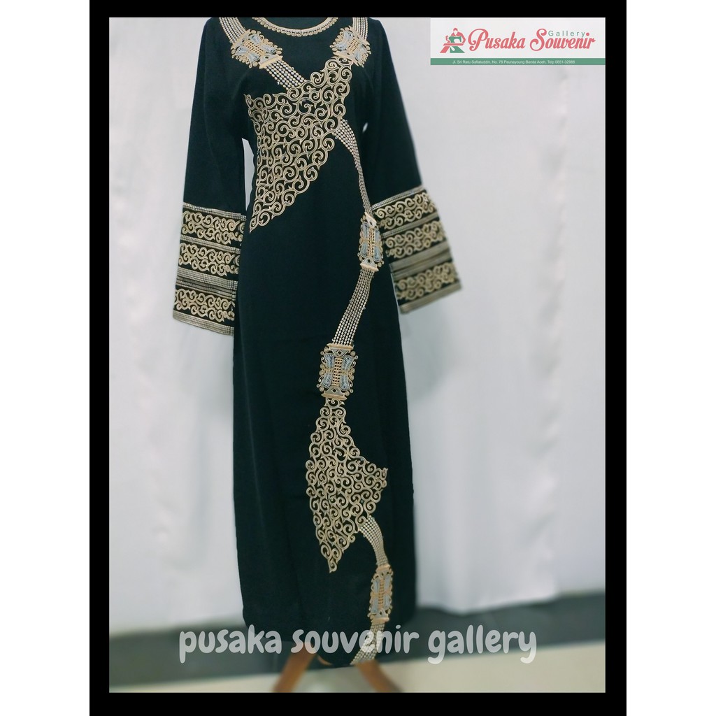 BAJU GAMIS WANITA MOTIF KHAS ACEH | Gamis PA Tali