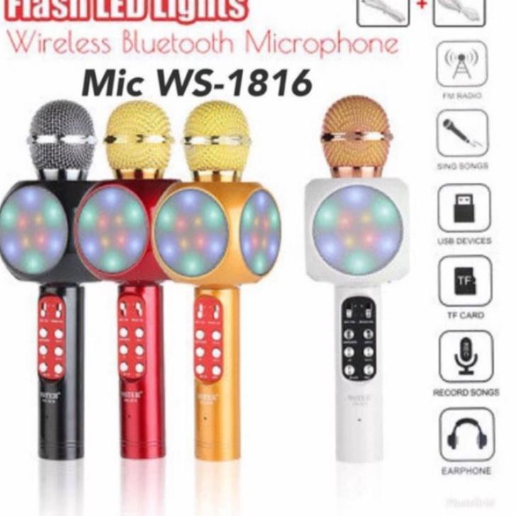 "WNR.25Au22ᴰ" Bluetooth Wireless WS-1816 Microphone Speaker USB.