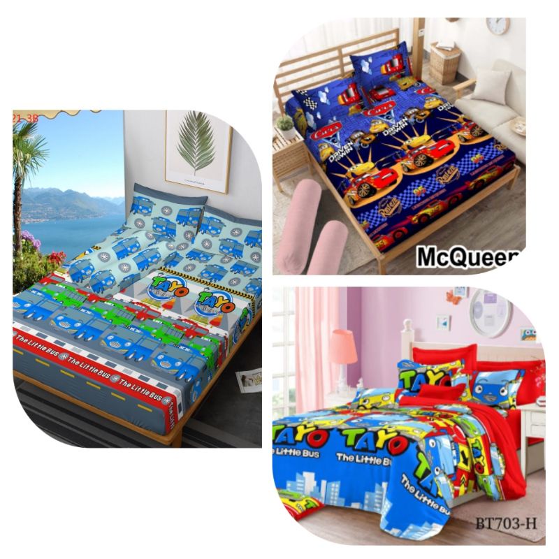 SPREI KARAKTER HOMEMADE MOTIF TAYO SIZE 180*200*20 & SIZE 120*200*20