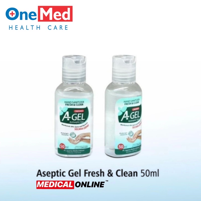 ASEPTIC GEL 50ML ONEMED AGEL FRESH &amp; CLEAN HAND SANITIZER MEDICALONLINE MEDICAL ONLINE