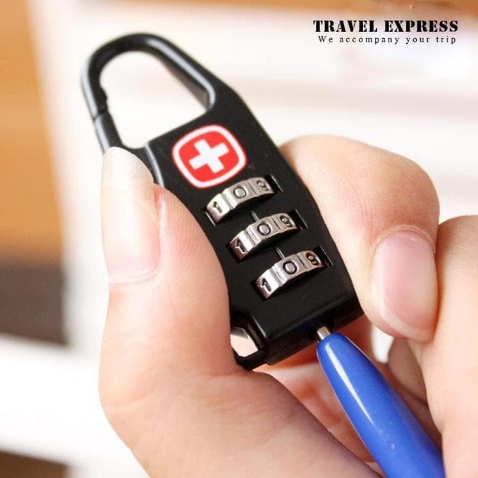 Gembok Kunci Koper padlock Travel Bag swiss gear army keychain Lock