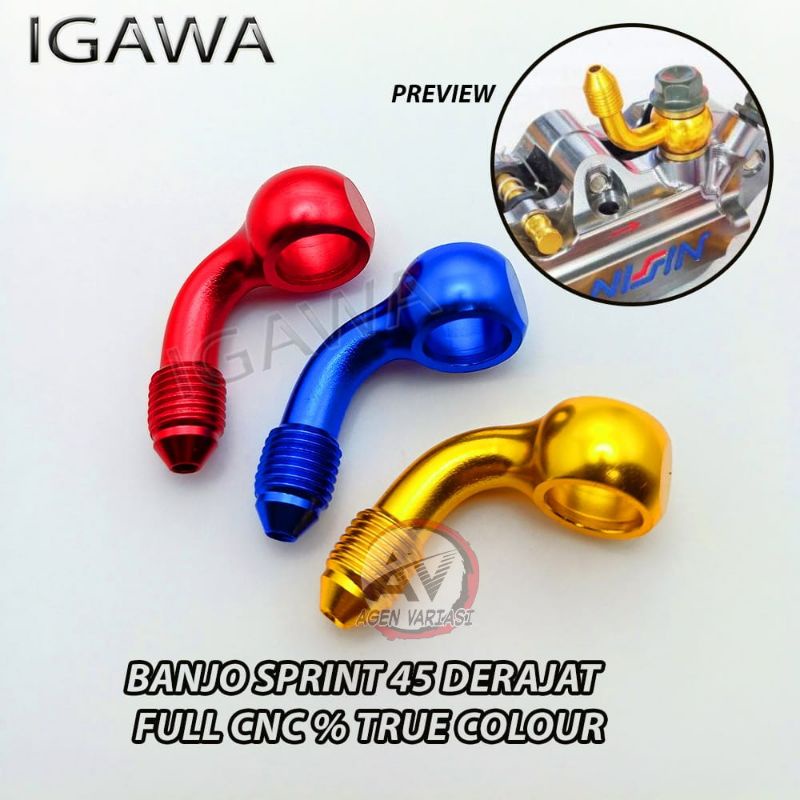 banjo selang rem depan / baut sambungan selang rem