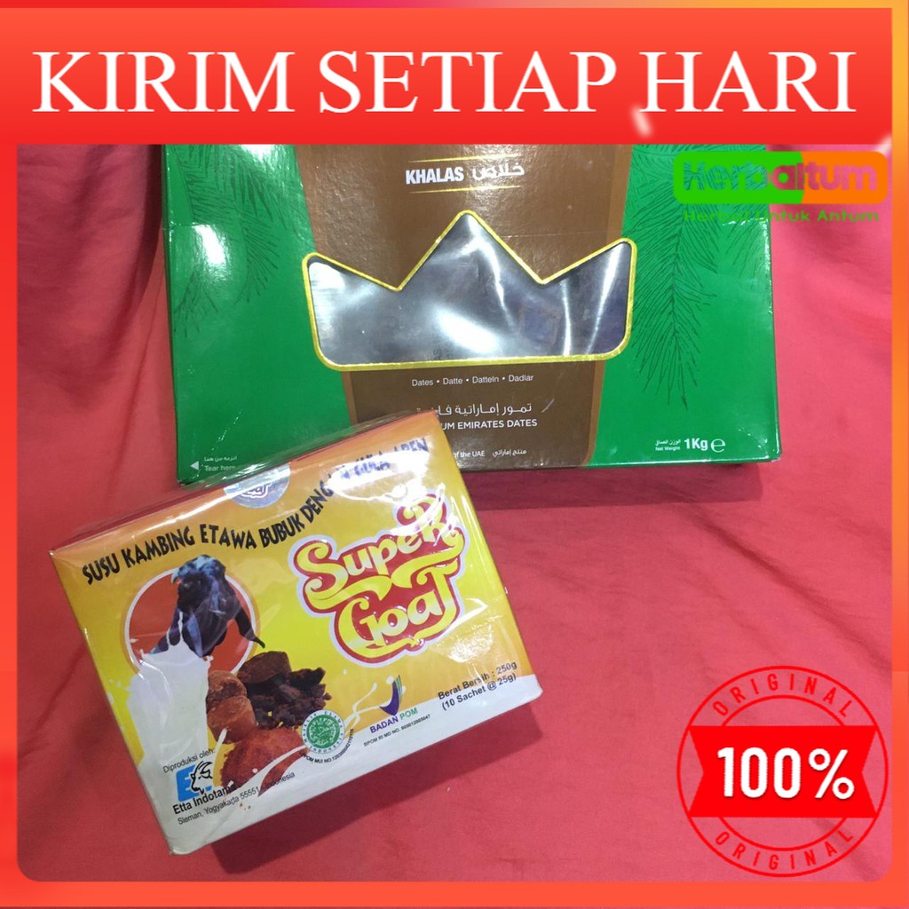 

Paket Susu Kurma Sehat - KHALAS 1 KG DATECROWN- SUSU KAMBING COKLAT - Menu Sehat