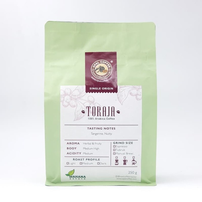 

vf0100f Opal Coffee - Toraja Arabica Roasted Beans 250G Ds20X11