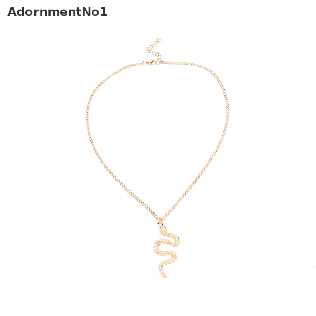 (AdornmentNo1) Kalung Rantai Dengan Liontin Ular Minimalis Untuk Wanita