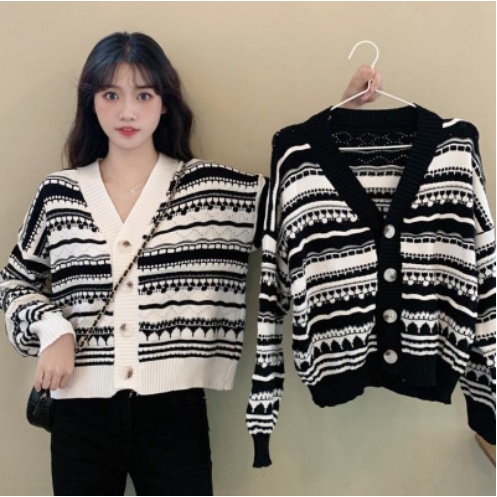 rajut SWEATER / cardigan rajut lengan panjang fashion korea style wanita 7927# IMPORT