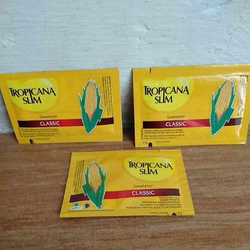 

TROPICANA SLIM Sweetener CLASSIC 2,5 Gram | Tropicana Slim Sweetener 2,5 Gram | Pemanis Buatan