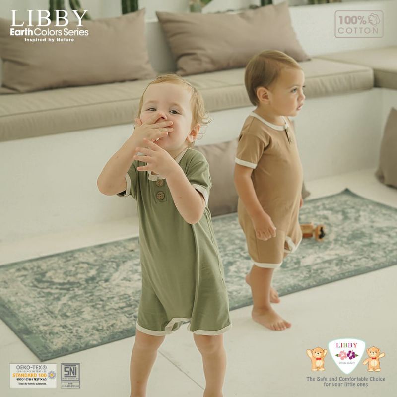 Libby 0-2 Tahun Romper Earth Series Flynn Romper Anak Bayi Premium Quality-7