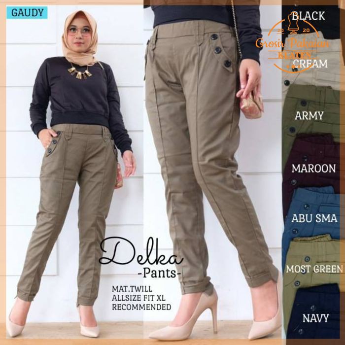 GPK- DELKA Celana Baggy Pants Jonjing Lipit Premium | katun twil