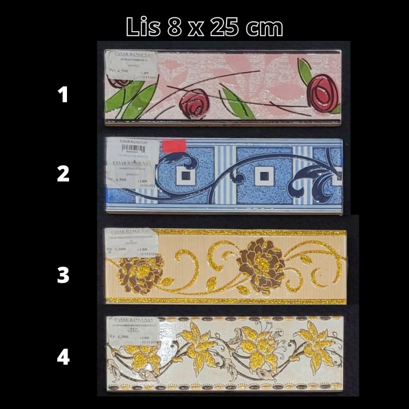 Lis Keramik Dinding 8x25 cm