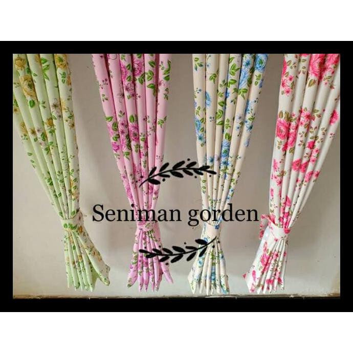 Gorden Jendela Shabby Vanda Series |Hordeng Motif Shabby Vanda Series - Pink Kode 726