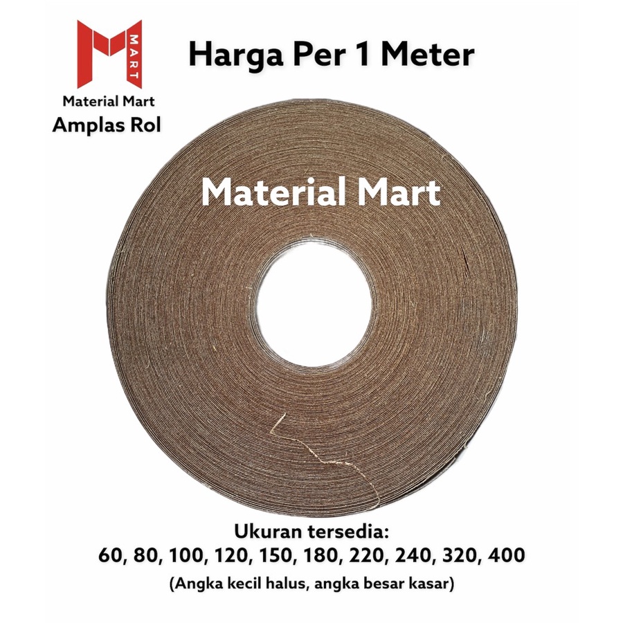 Amplas Roll Halus | Amplas Besi Kasar | Amplas Meteran Roll Murah |Material Mart