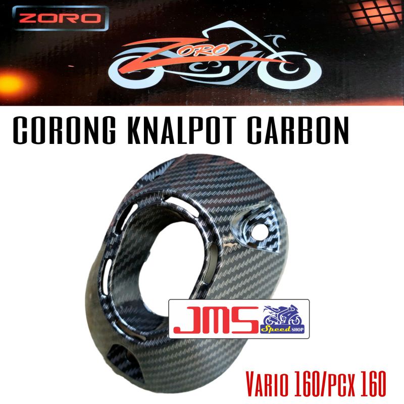 paketan cover tutup knalpot/filter hawa/corong knalpot/cover knalpot carbon vario 160 new zoro