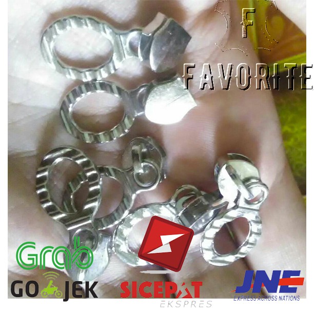 Kepala Resleting No 5 Model Donat Nikel / Silver Murah MIN. 100PCS, HRG 100PCS= 22.000