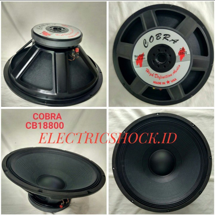 SPEAKER KOMPONEN WOOFER COBRA CB 1880 18 INCH COLI 4 INCH 800WATT