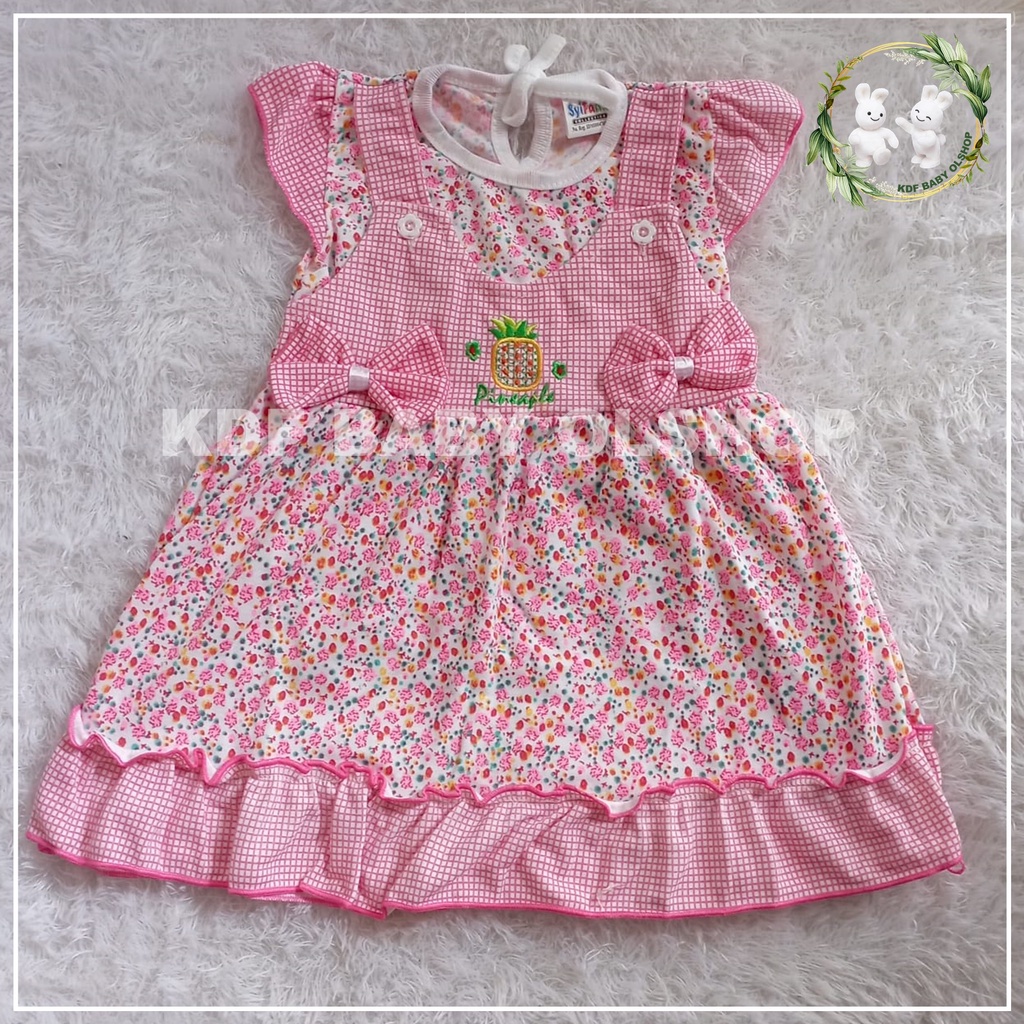 DRES ANAK PEREMPUAN+CELANA DALAM,DRES ANAK CEWE 4-12 BULAN DRES ANAK CWE MOTIP BUNGA BUNGA DRES ANAK PREMIUM ROMPI PITA LUCU