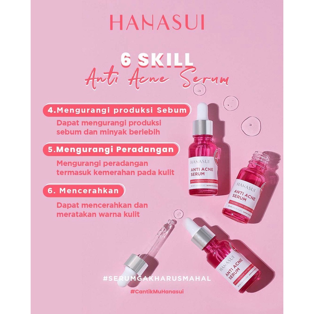 Hanasui Anti Acne Serum Perawatan Kecantikan Wajah Serum Jerawat Serum Acne Hanasui Original Bpom