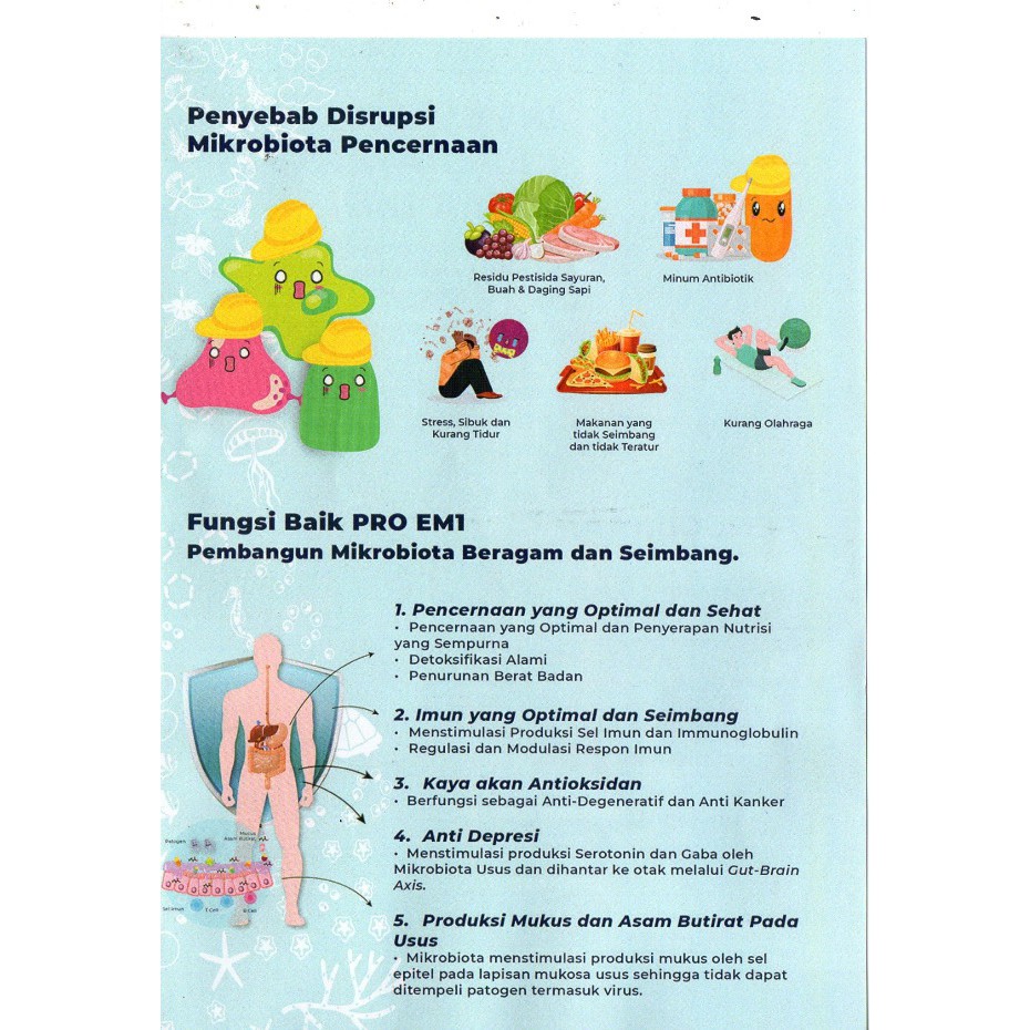 PRO EM 1 Probiotik ( BPOM Certified ) DISTRIBUTOR RESMI