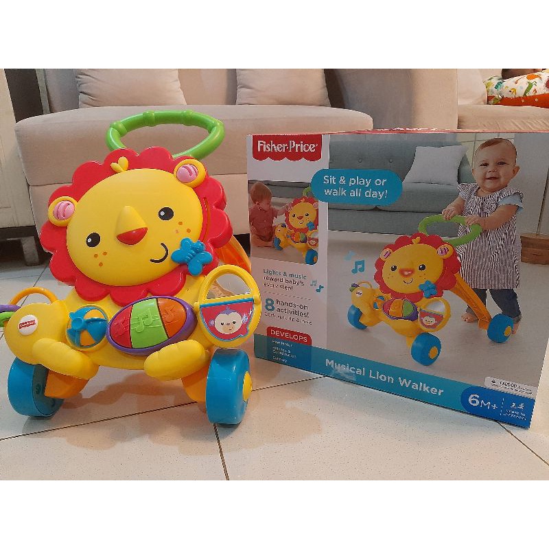 FISHER PRICE MUSICAL LION WALKER - BABY WALKER (PRELOVED)