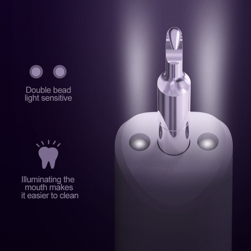 Funtooth Pembersih Karang Gigi Ultrasonic Electric Dental Calculus Tartar Remover Teeth Scraper - HS-02 - White