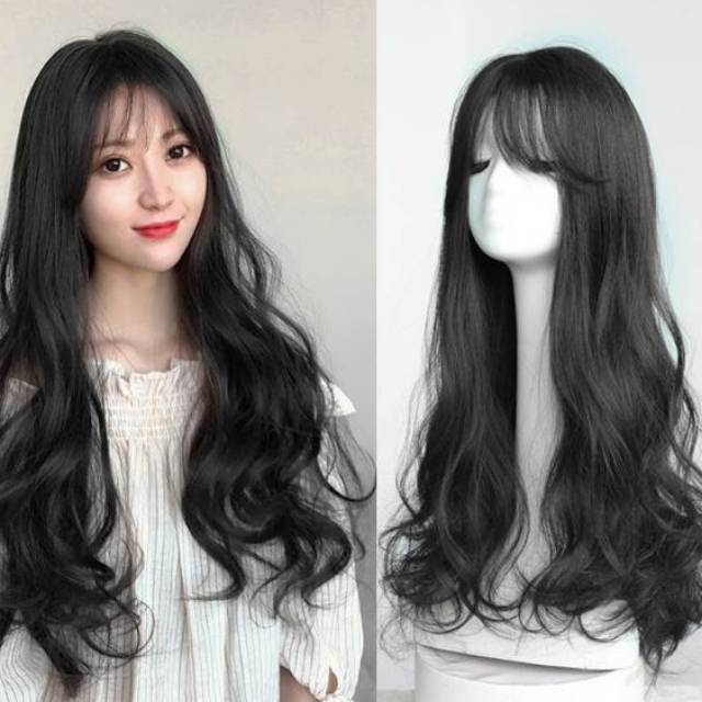 wig curly poni depan L1819