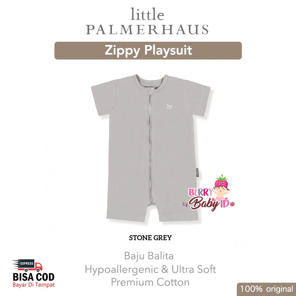 Little Palmerhaus Zippy Playsuit Baju Bayi Balita Jumper Bayi Boy Girl Berry Mart