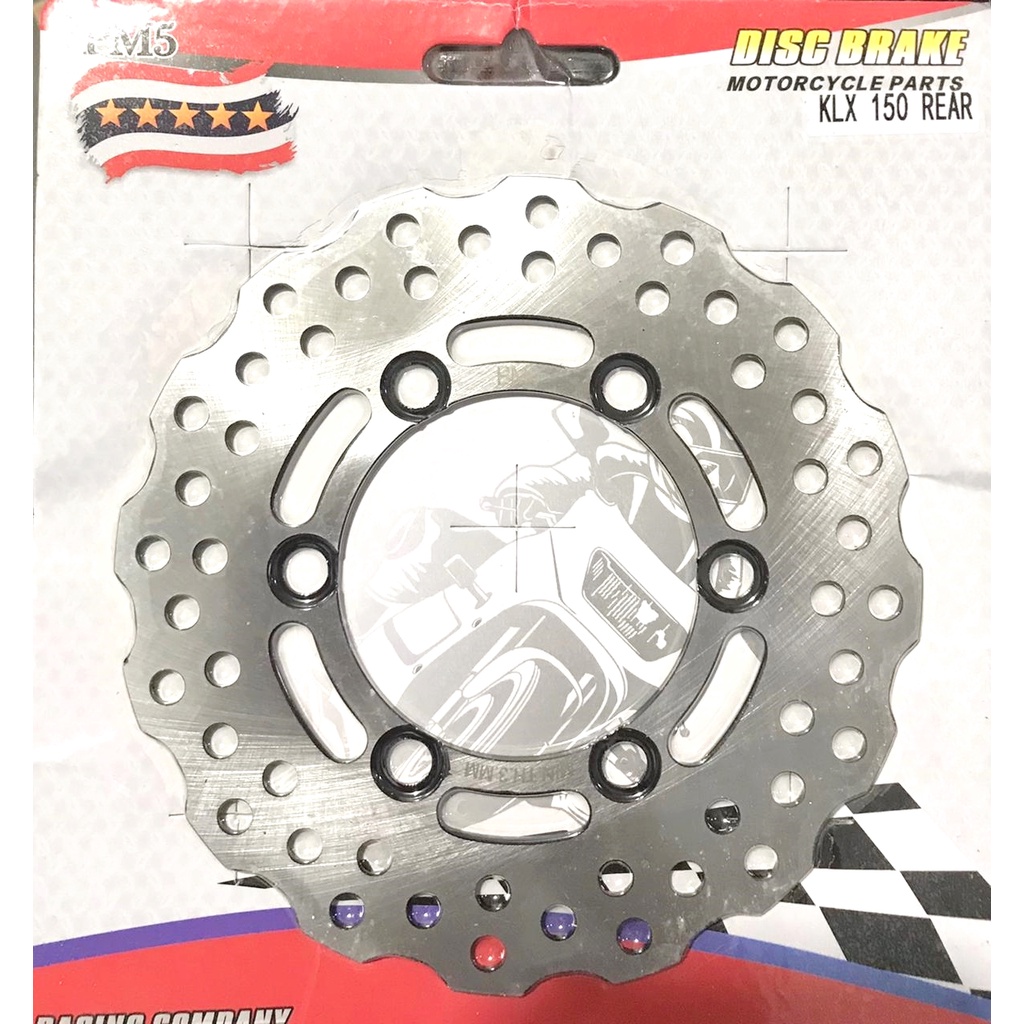 DISK CAKRAM KLX 150CC-DTRACKER 220MM 190MM  BELAKANG PIRINGAN CAKRAM BELAKANG KAWASAKI KLX 150CC UKURAN 190MM BAUT 6