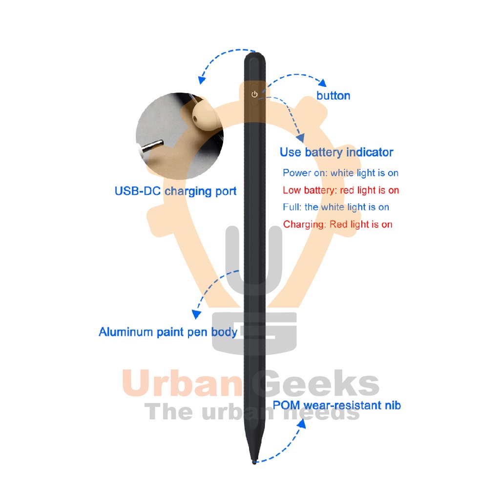 Stylus Pen Drawing URBN DSIGN T2 Universal Android Iphone Ipad