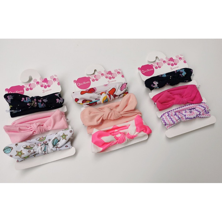 BANDANA BAYI ANAK PEREMPUAN SET 3in1 HEADBAND BABY BANDO FASHION KOREA LUCU IMPORT AK35