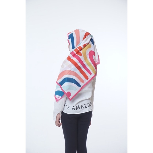 PASHMINA ANAK MOTIF CORETAN AESTHETIC / HIJAB ANAK / JILBAB ANAK / KERUDUNG ANAK