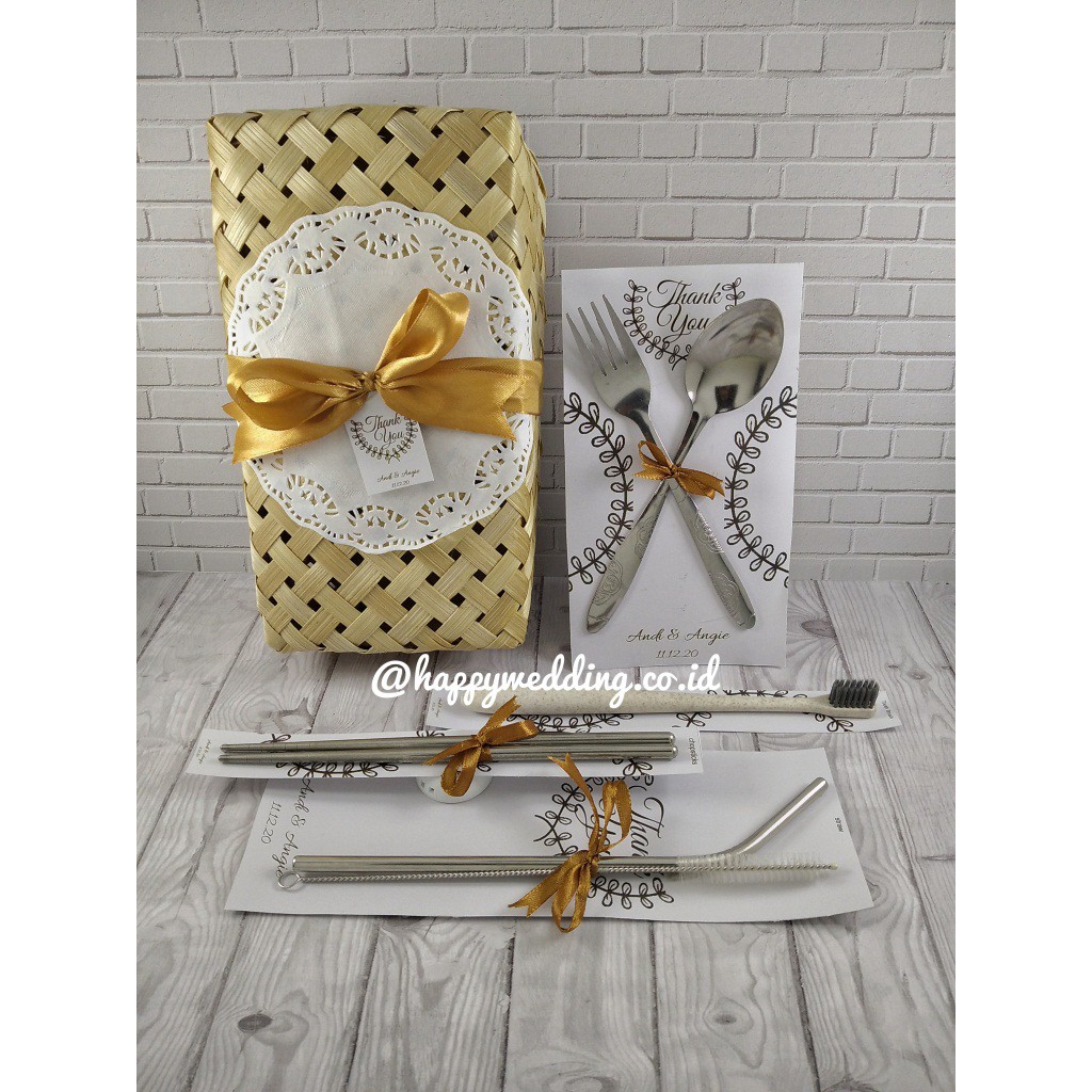 Souvenir sendok set stainless siraman pengajian pernikahan hampers aqiqah